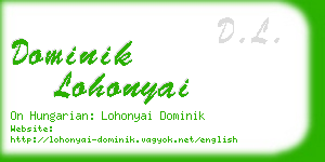 dominik lohonyai business card